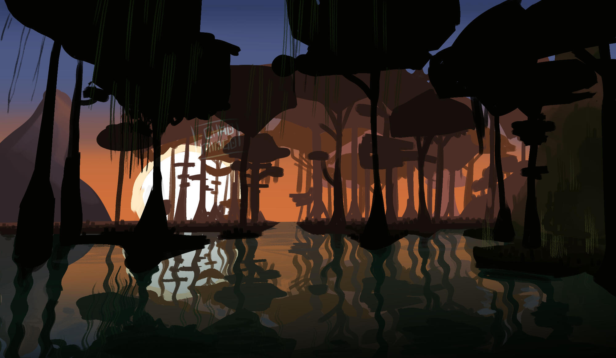 "Sunset Forest" - Painting Study 2024